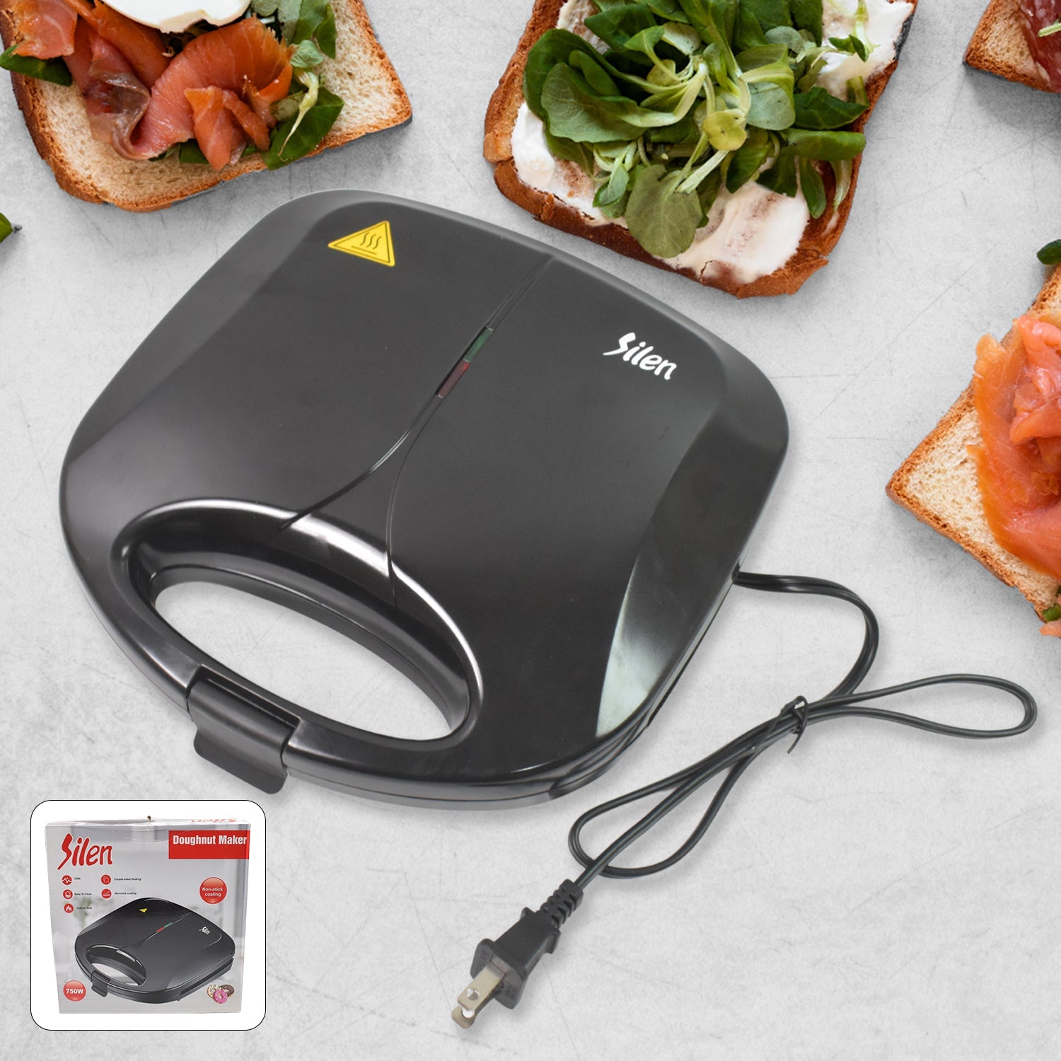 Donut Maker Machine 750W Electric Donut Maker 6pcs Circle Shaped cavity (1 Pc / With 2 PIN Plug Converter 1 Pc ) Donut Maker Machine 750W Electric Donut Maker 6pcs Circle Shaped cavity (1 Pc / With 2 PIN Plug Converter 1 Pc )